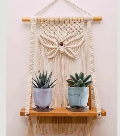 Macrame Indoor Butterfly Pattern Wall Hanging - Leechoo
